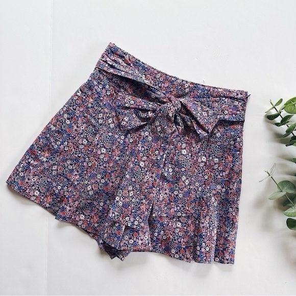 J.Crew Tie Waist Short in Liberty Tana Lawn Print - Picture 1 of 10